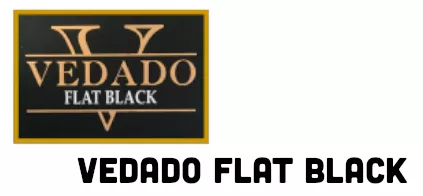 Vedado Flat Black Logo mit Schriftzug