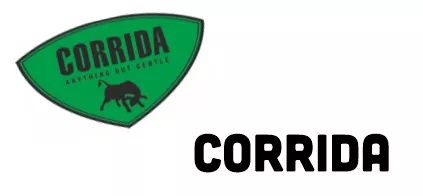 Corrida Logo grün und schwarzer Schriftzug