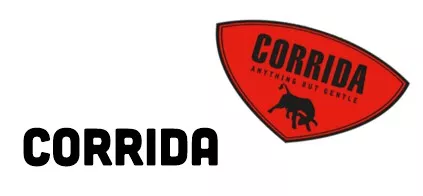 Logo Corrida mit Schriftzug