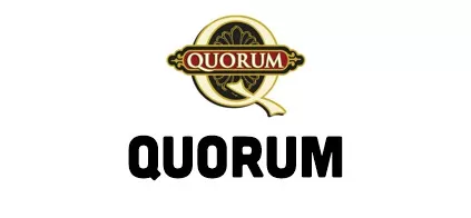 Quorum Logo und schwarzer Schriftzug