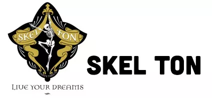 SkelTon Logo und schwarzer Schriftzug