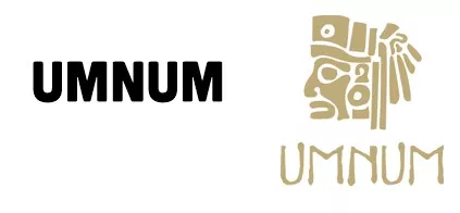 Umnum Logo und schwarzer Schriftzug