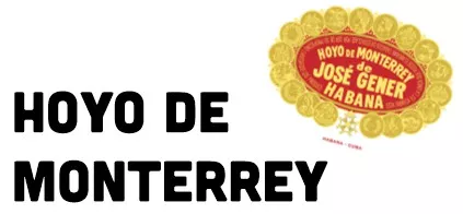 Logo Hoyo de Monterrey gold, rot, schwarzer Schriftzug Hoyo de Monterrey
