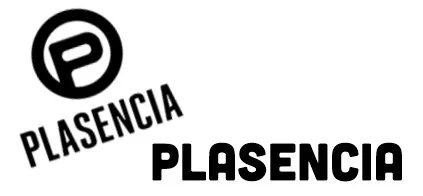 Plasencia Logo mit schwarzem Schriftzug