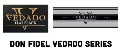 Don Fidel Vedado Classic und Vedado Flat Black Logo mit Schriftzug schwarz