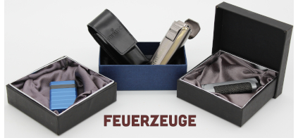 Drei Feuerzeuge inklusive Verpackung