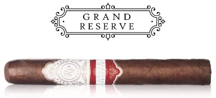 Rocky Patel Grand Reserve Zigarre und Logo schwarze Schrift