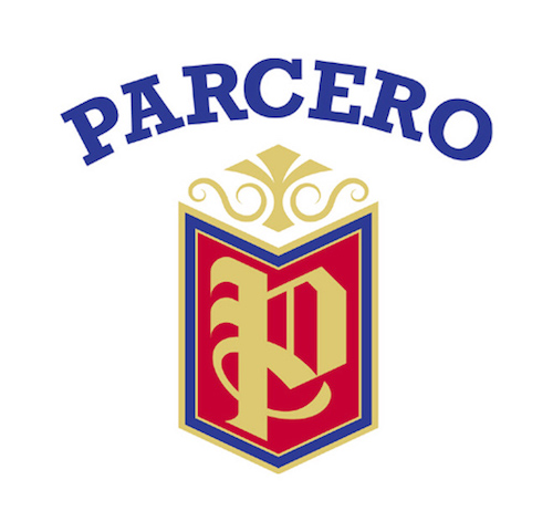 Logo Parcero Wappen und blaue Schrift 