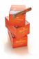 Preview: Montosa Toro Kisten orange mit weißer Aufschrift, gestapelt