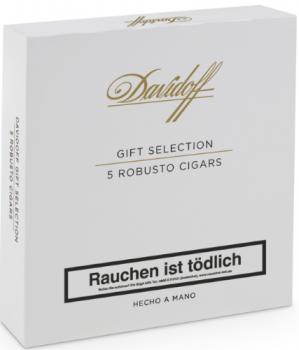Davidoff Robusto Gift Selection Kiste mit Davidoff Logo in Gold und schwarzer Aufschrift
