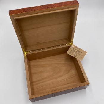 Preview: Humidor Wurzelholzoptik offen