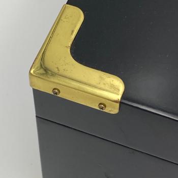 Preview: Humidor schwarz lackiert Mangel an Beschlag