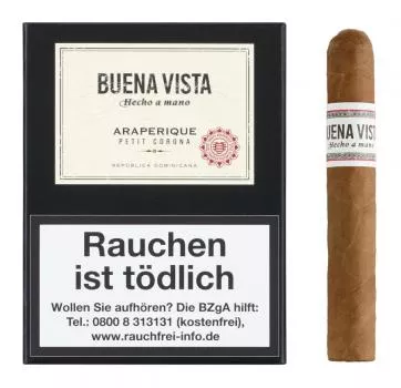 Buena Vista Araperique Petit Corona Packung und Zigarre