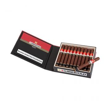 La Libertad Corona Zigarrenkiste offen, rot, schwarz
