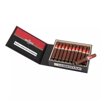 La Libertad Gran Toro Zigarrenkiste offen rot, schwarz