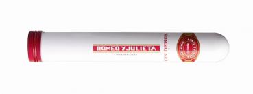 Romeo Y Julieta No.2 A/T Zigarre einzeln in weiß roter Tube mit weißer Aufschrift und Logo