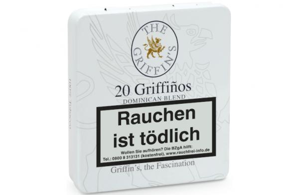 Griffinos Zigarillos Packung weiß mit Logo und Aufschrift