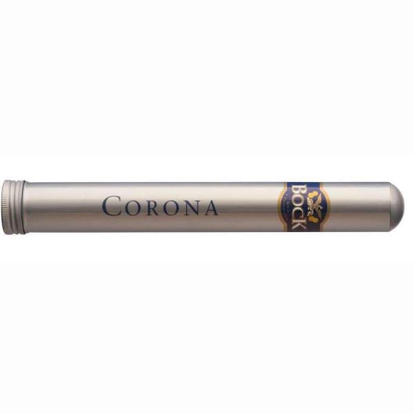 Bock Corona Tubo Zigarre einzeln in silberner Tube mit brauner Aufschrift und Logo