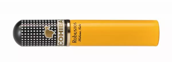 Cohiba Robustos A/T Zigarre einzeln in schwarz gelber Tube