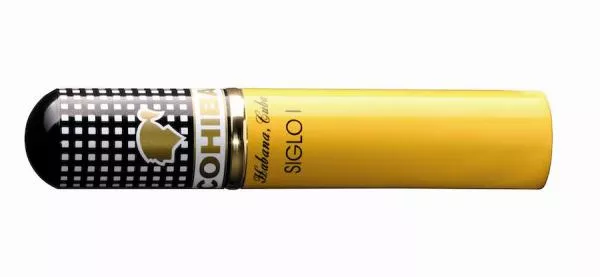 Cohiba Siglo I A/T Zigarre einzeln in schwarz gelber Tube