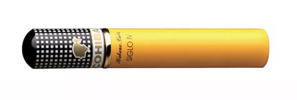 Cohiba Siglo IV A/T Zigarre einzeln in schwarz gelber Tube
