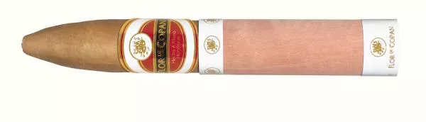 Flor de Copán Classic Belicoso Zigarre einzeln mit weiß rotem Band und Logo