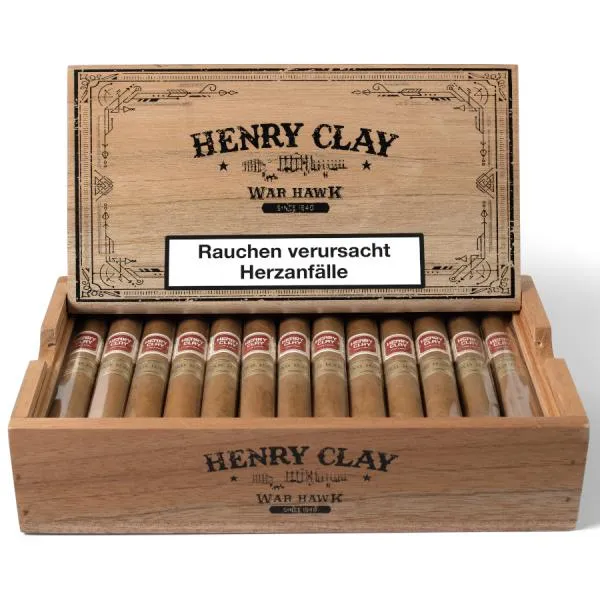 Henry Clay War Hawk Corona Zigarrenkiste offen