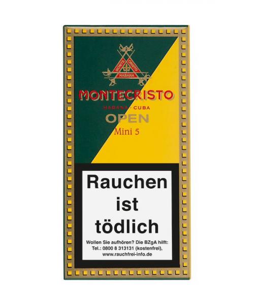 Montecristo Open Mini 5er Packung Grün Gelb mit roter Aufschrift