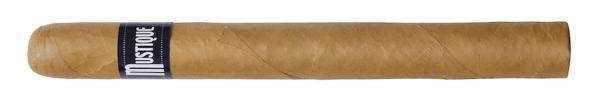 Mustique Blue Churchill Zigarre einzeln mit schwarz weißem Band und Logo