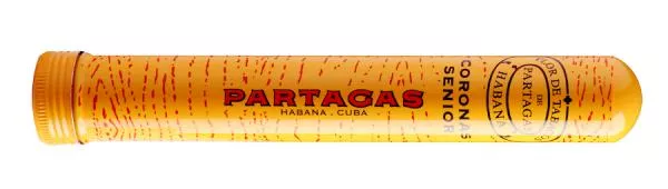 Partagás Coronas Senior A/T Zigarre einzeln in Gelber Tube mit roter Aufschrift