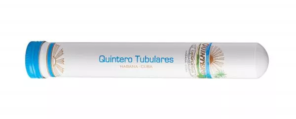 Quintero Tubulares Zigarre einzeln in weiß blauer Tube mit blauer Aufschrift